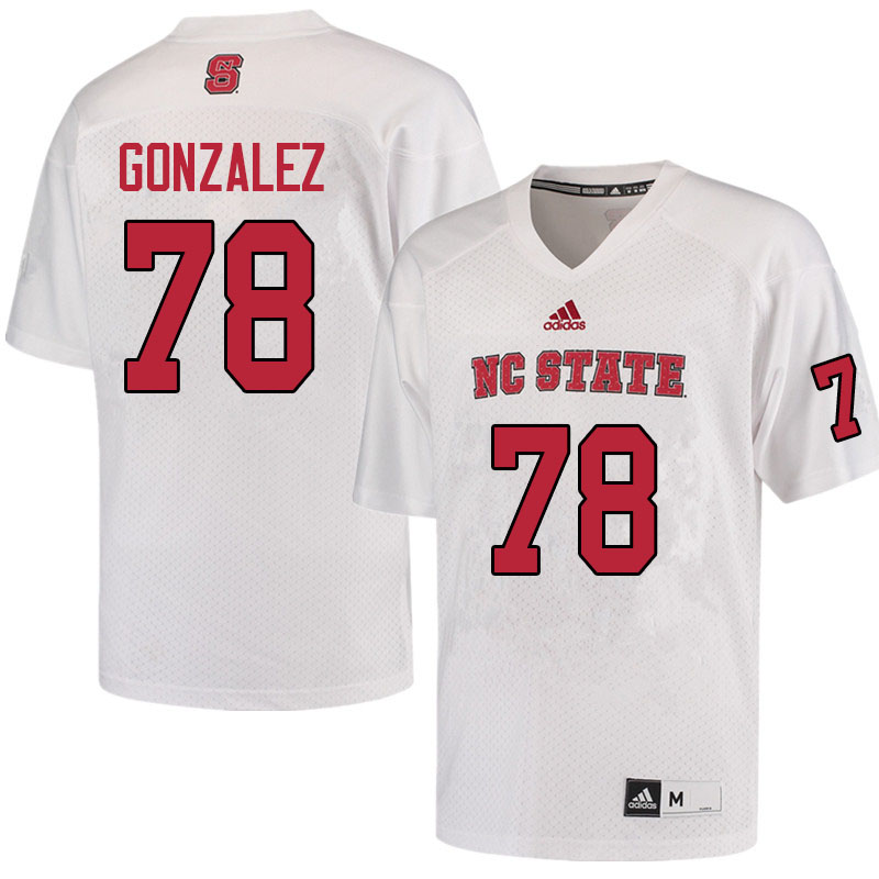 Men #78 Gabriel Gonzalez NC State Wolfpack College Football Jerseys Sale-White